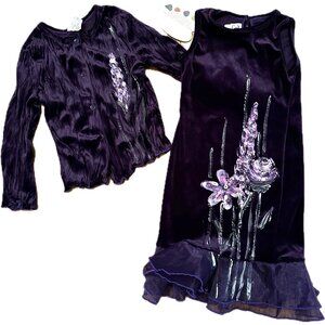 Boutique Balu Hand Painted Dress Set Floral Girls 4 Monet's Garden South Africa